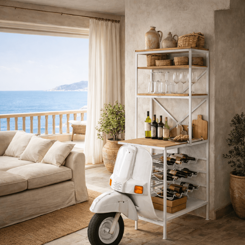 Estantería botellero Scooter blanca - Vintahome
