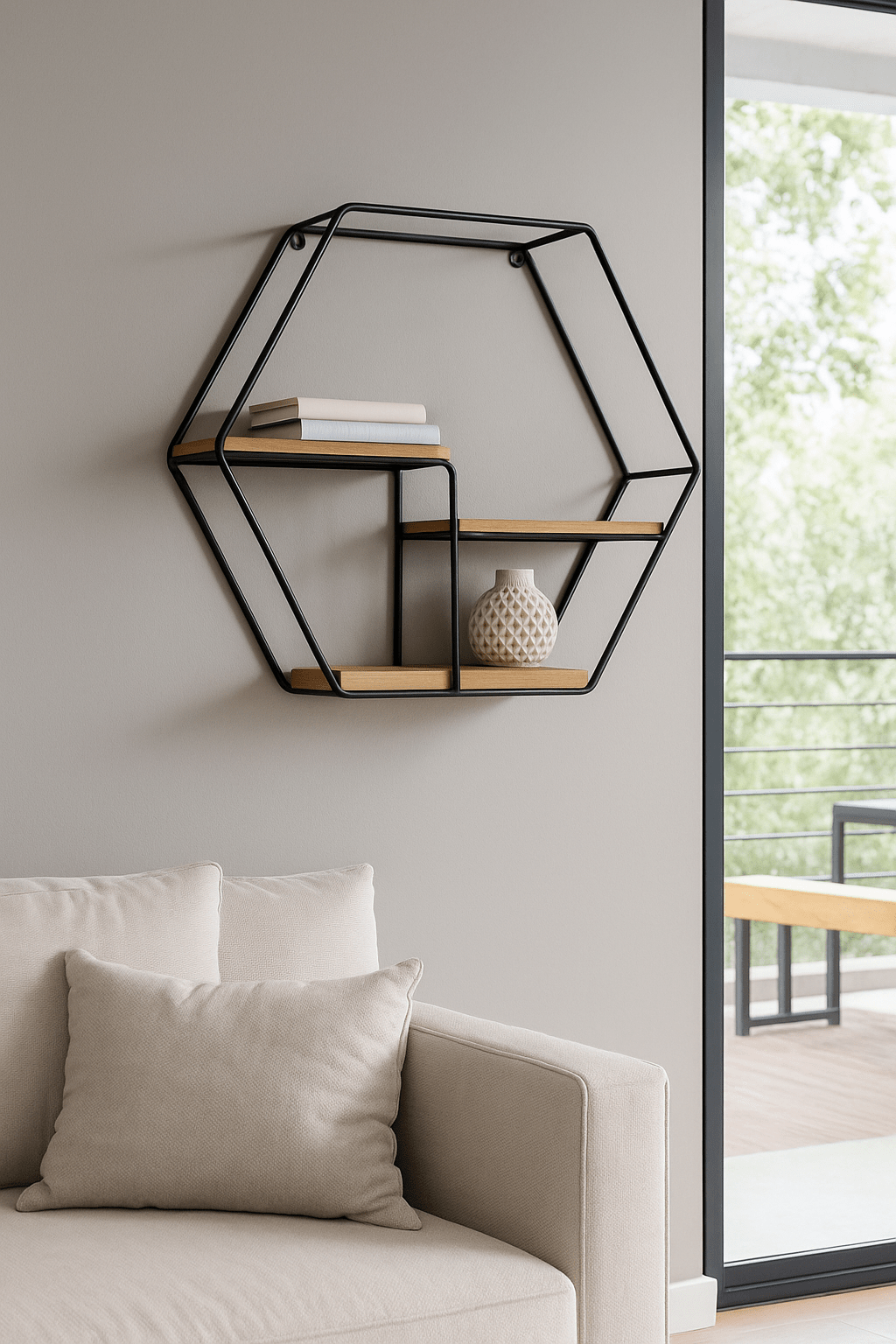 Estantería de pared acero 3 baldas Galilea - Vintahome