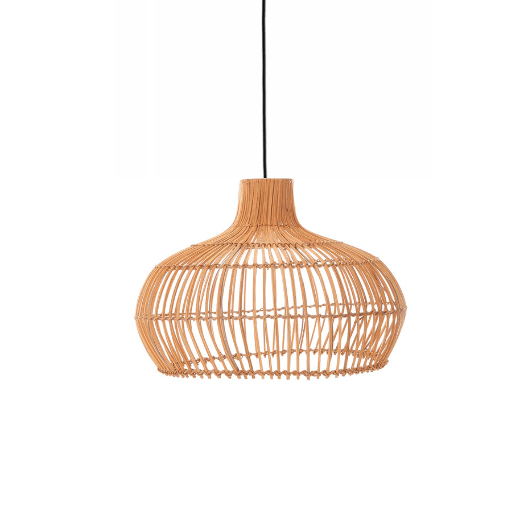 Lámpara de techo mimbre natural trenzado Klim 42cms