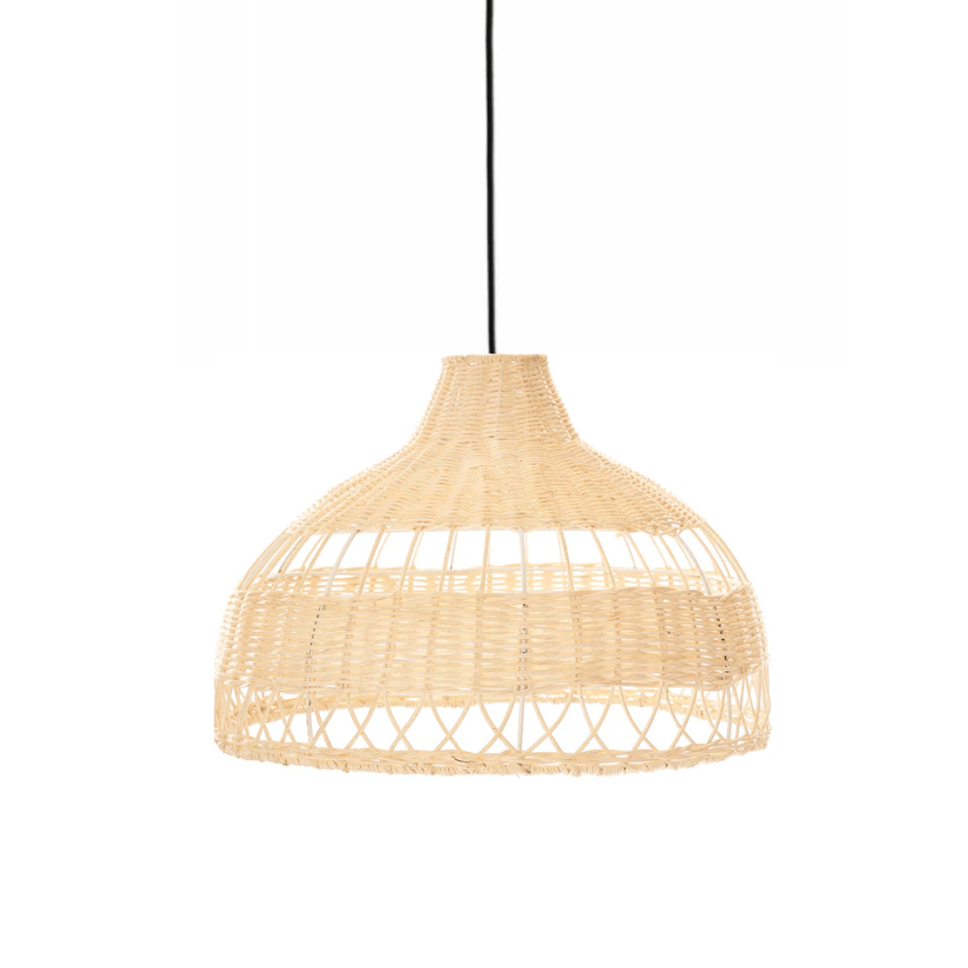 Lámpara de techo ratán natural trenzado Cannes - Vintahome