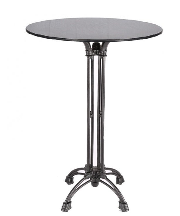 Mesa bar Shire 4 alta  tapa mármol redondo 60cm