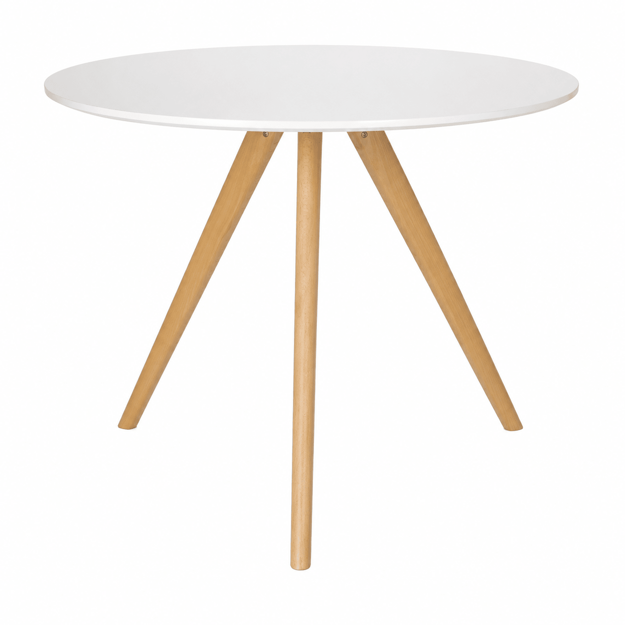 Mesa comedor redonda madera lacado 90 cm Kassia blanco - Vintahome