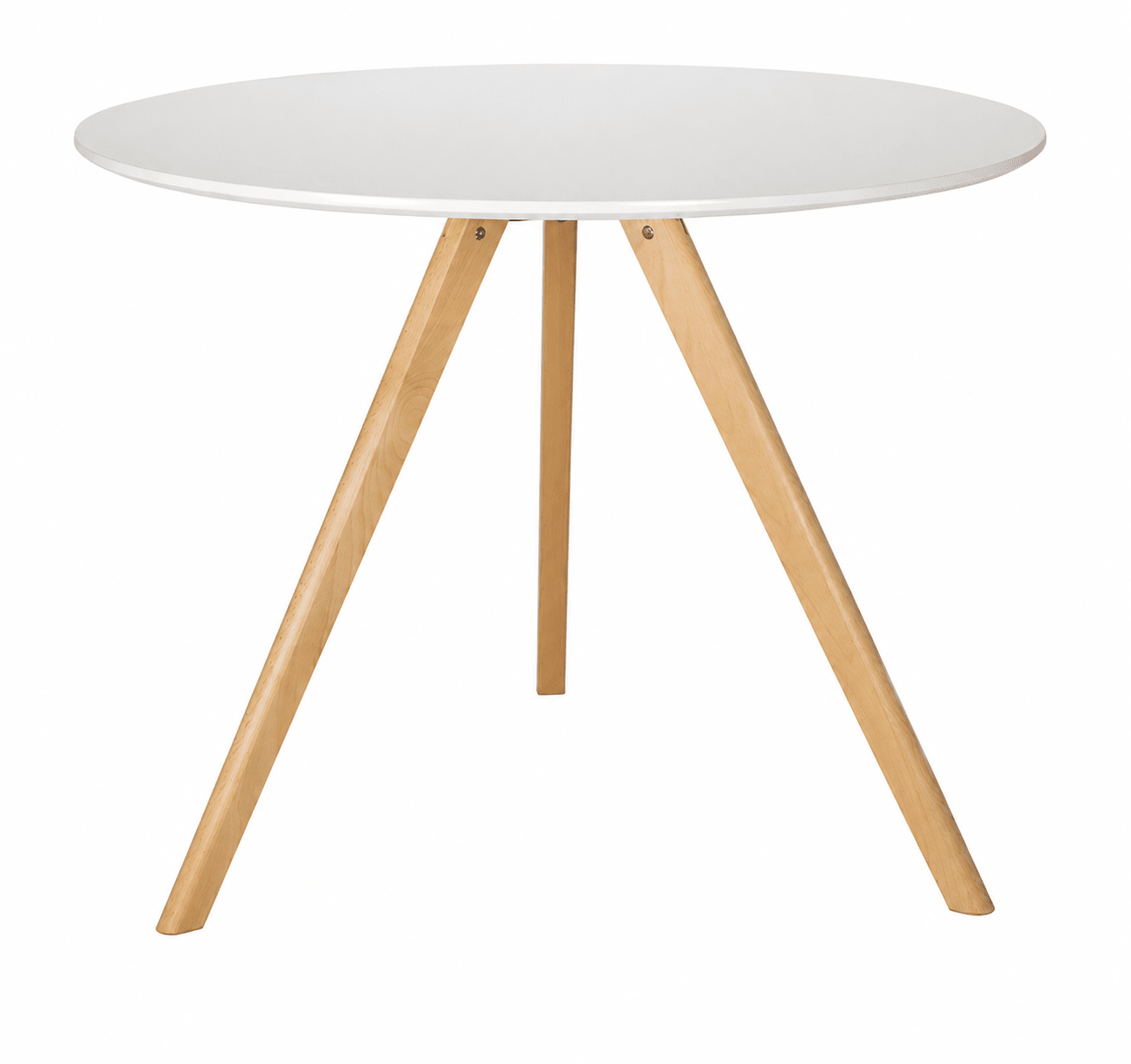 Mesa comedor redonda madera lacado 90 cm Kassia blanco - Vintahome