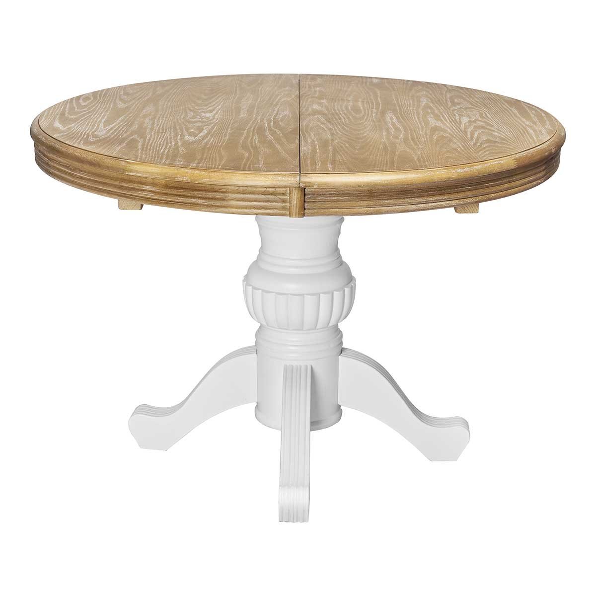 Mesa comedor redonda y extensible madera 120 - 180 cms Sharen - Vintahome