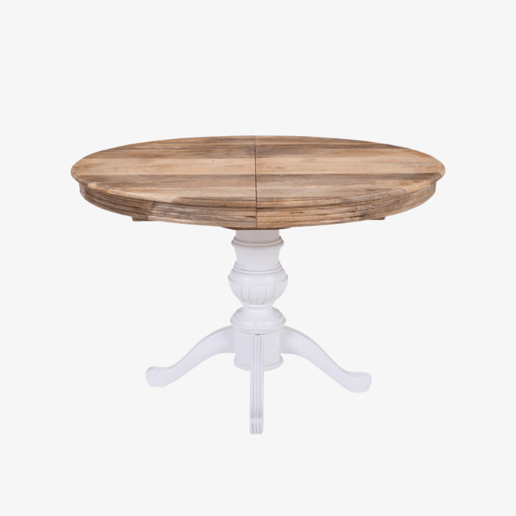 Mesa comedor redonda y extensible madera 120-180 cms Sharen - Vintahome