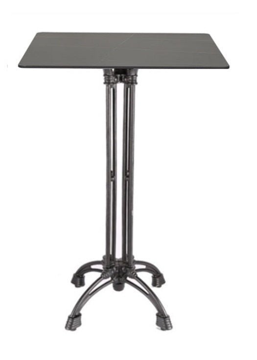 Mesa de bar alta base Shire 4 patas piedra sinterizada 70x70 - Vintahome