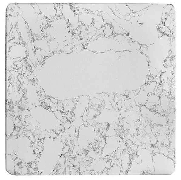 Mesa de bar Base hostelería 3 y tablero mármol cuadrado 60x60 cm - Vintahome