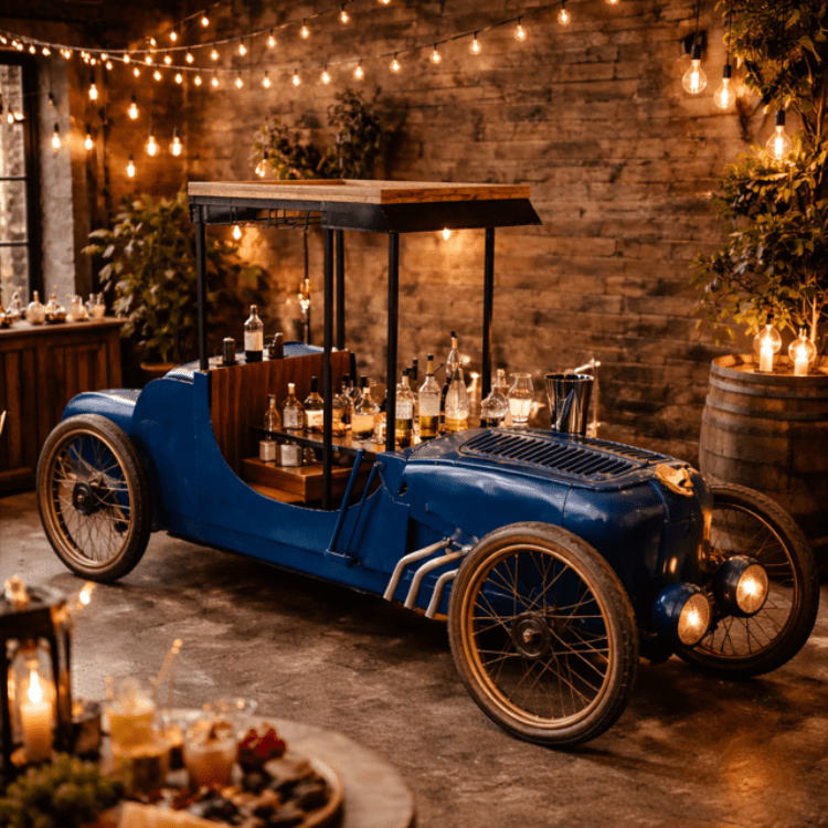 Mesa de bar coche de época botellero Rolly - Vintahome