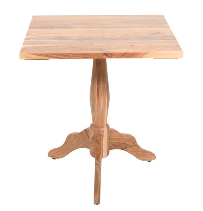 Mesa de bar cuadrada 70x70 madera acacia Talo