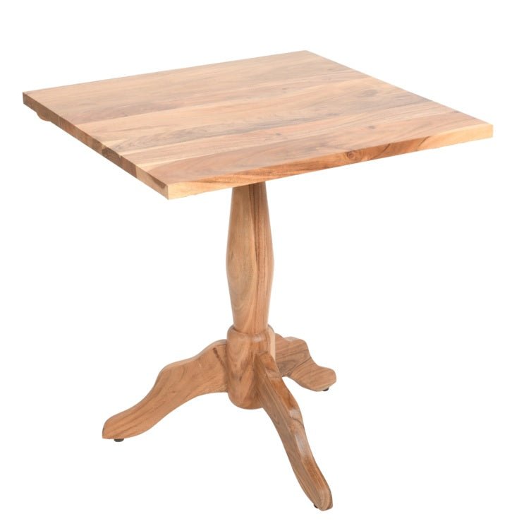 Mesa de bar cuadrada 70x70 madera acacia Talo