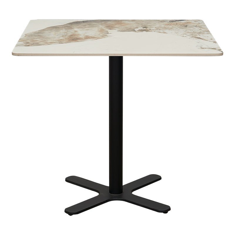 Mesa de bar cuadrada tapa piedra sinterizada Syra 70 - 80 cm - Vintahome