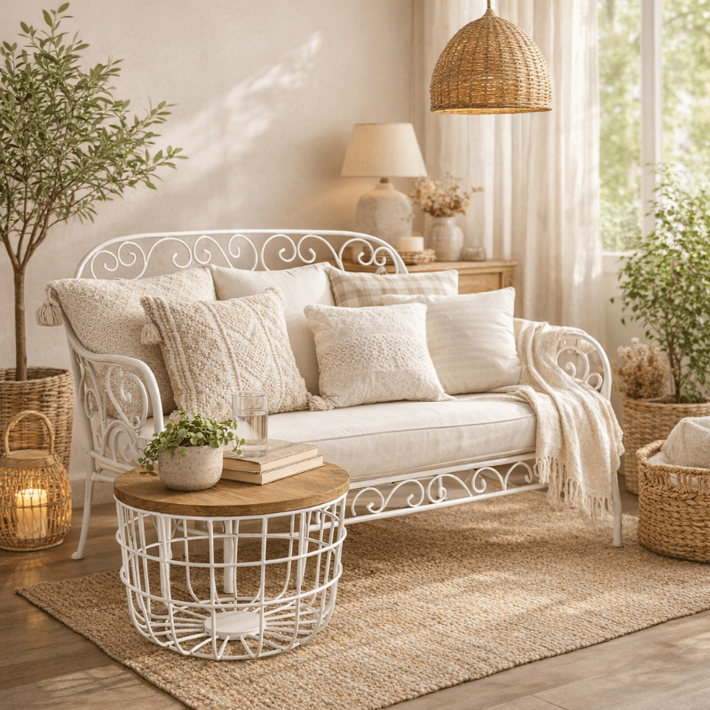 Mesa de centro industrial madera mango Tina - Vintahome