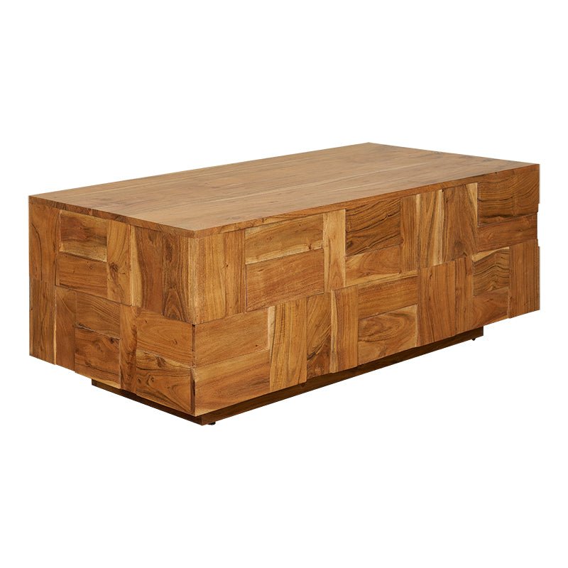 Mesa de centro retangular de madeira Tikk
