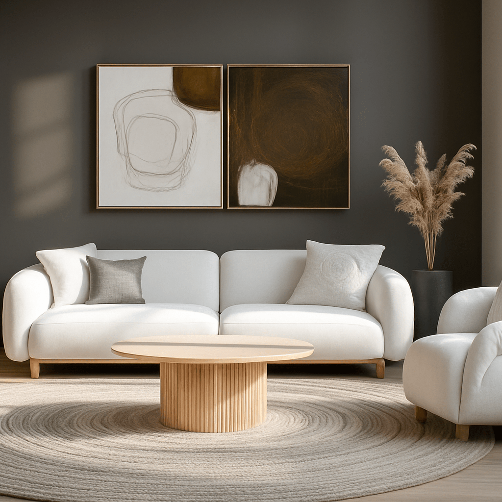 Mesa de centro redonda madera de mango Coral - Vintahome