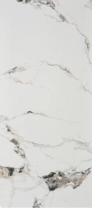 Mesa de comedor 200x100 piedra sinterizada y acero MOON - Vintahome