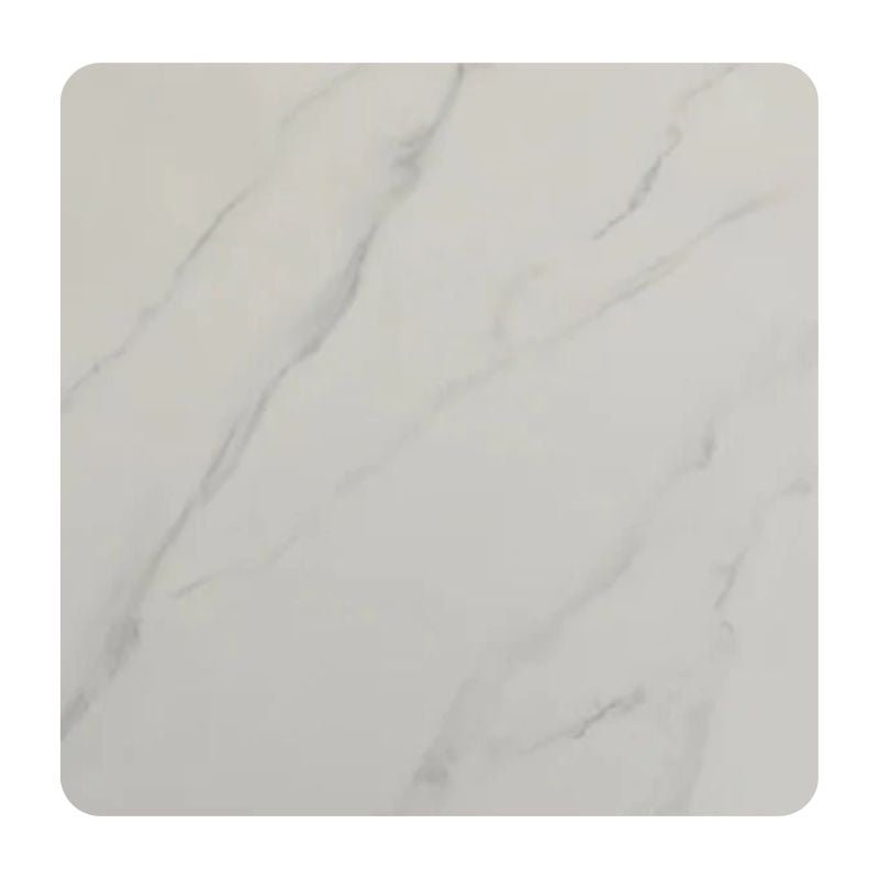 Mesa de comedor cuadrada inox dorada piedra sinterizada 70 - 80 cms - Vintahome
