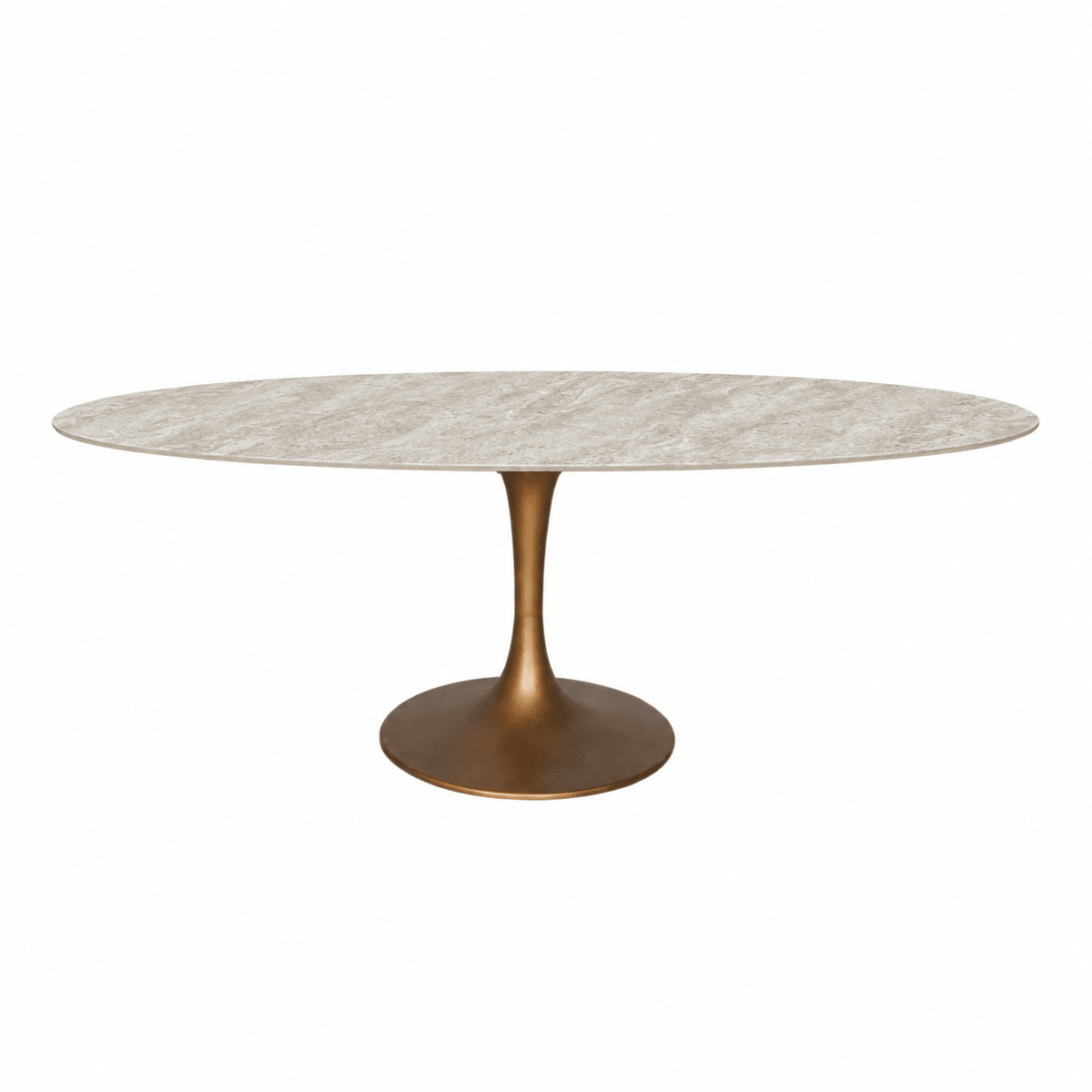 Ovale eettafel tuli koper sintersteen 160 - Vintahome
