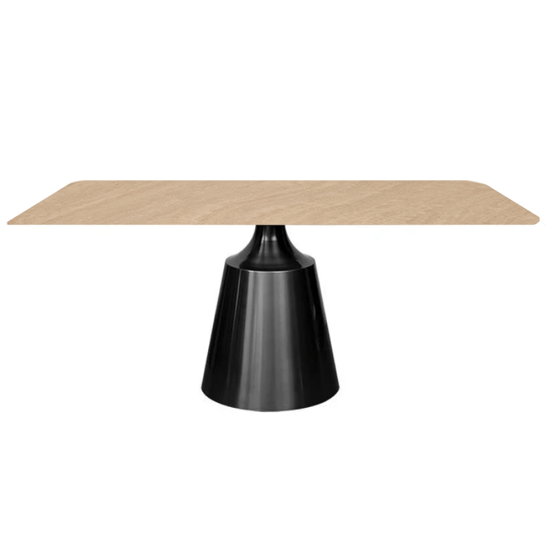 Mesa de comedor rectangular 180x90 Onix gris grafito piedra sinterizada - Vintahome