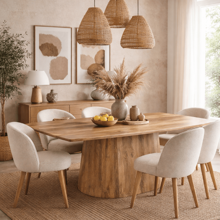 Rechthoekige mangohouten eettafel 220x110 Missouri - Vintahome