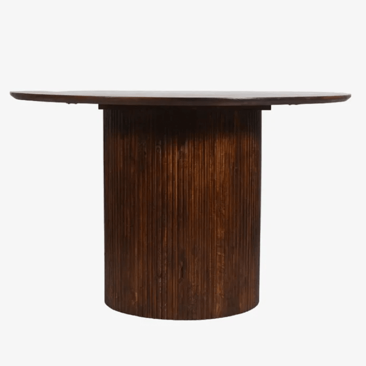 Mesa de comedor redonda de madera de mango Zahara - Vintahome