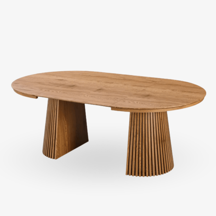 Mesa de comedor redonda extensible 120 - 160 - 200cm Eleganza - Vintahome