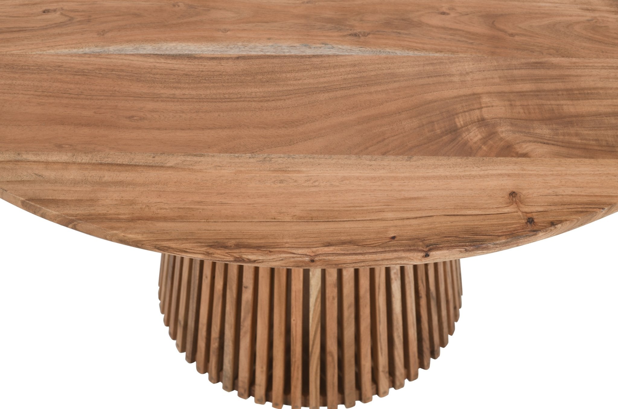 Mesa de comedor redonda madera acacia 120 cm - Vintahome