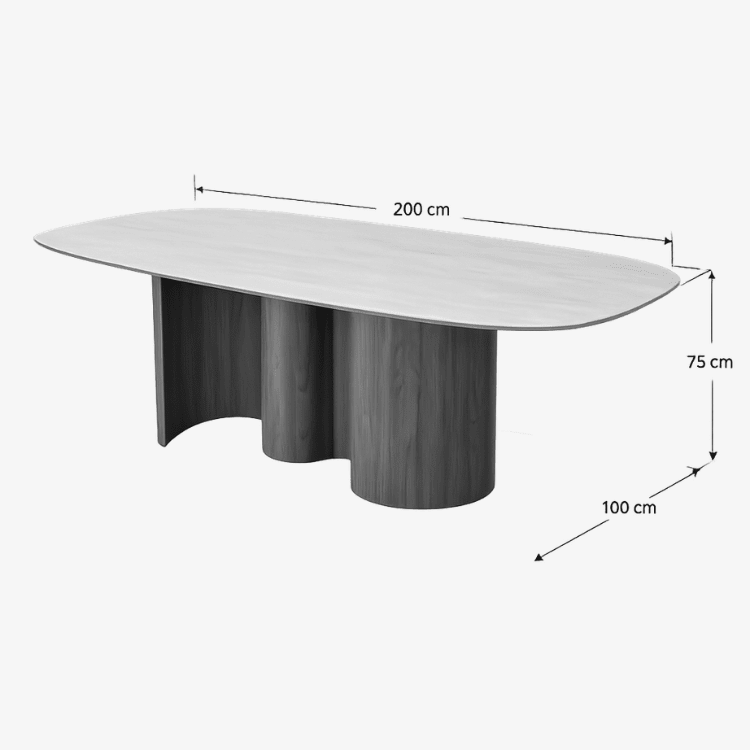 Mesa de Comedor Selene 200 – Piedra Sinterizada - Vintahome