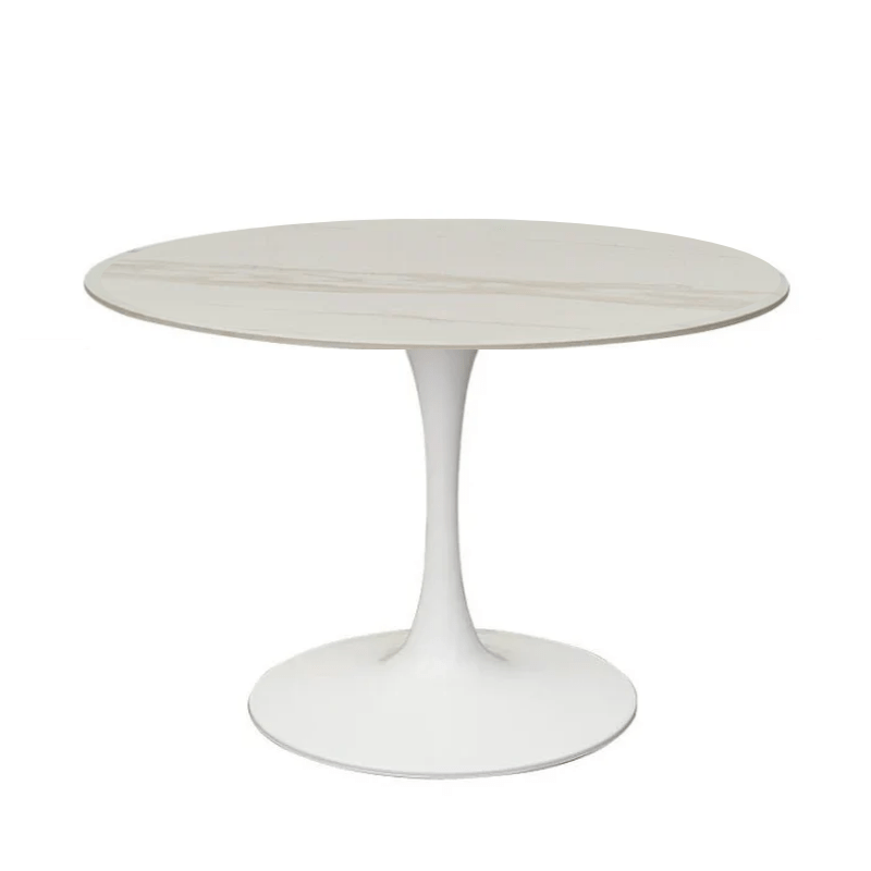 Mesa de comedor Tuli blanca piedra sinterizada - Vintahome