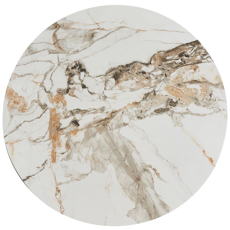 Mesa de comedor Tuli blanca piedra sinterizada - Vintahome