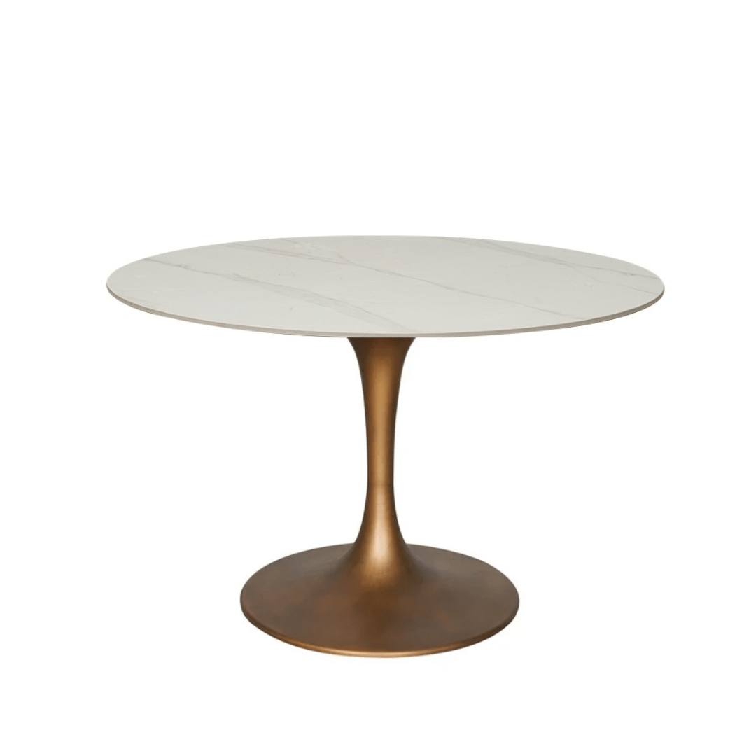 Mesa de comedor Tuli cobre piedra sinterizada - Vintahome