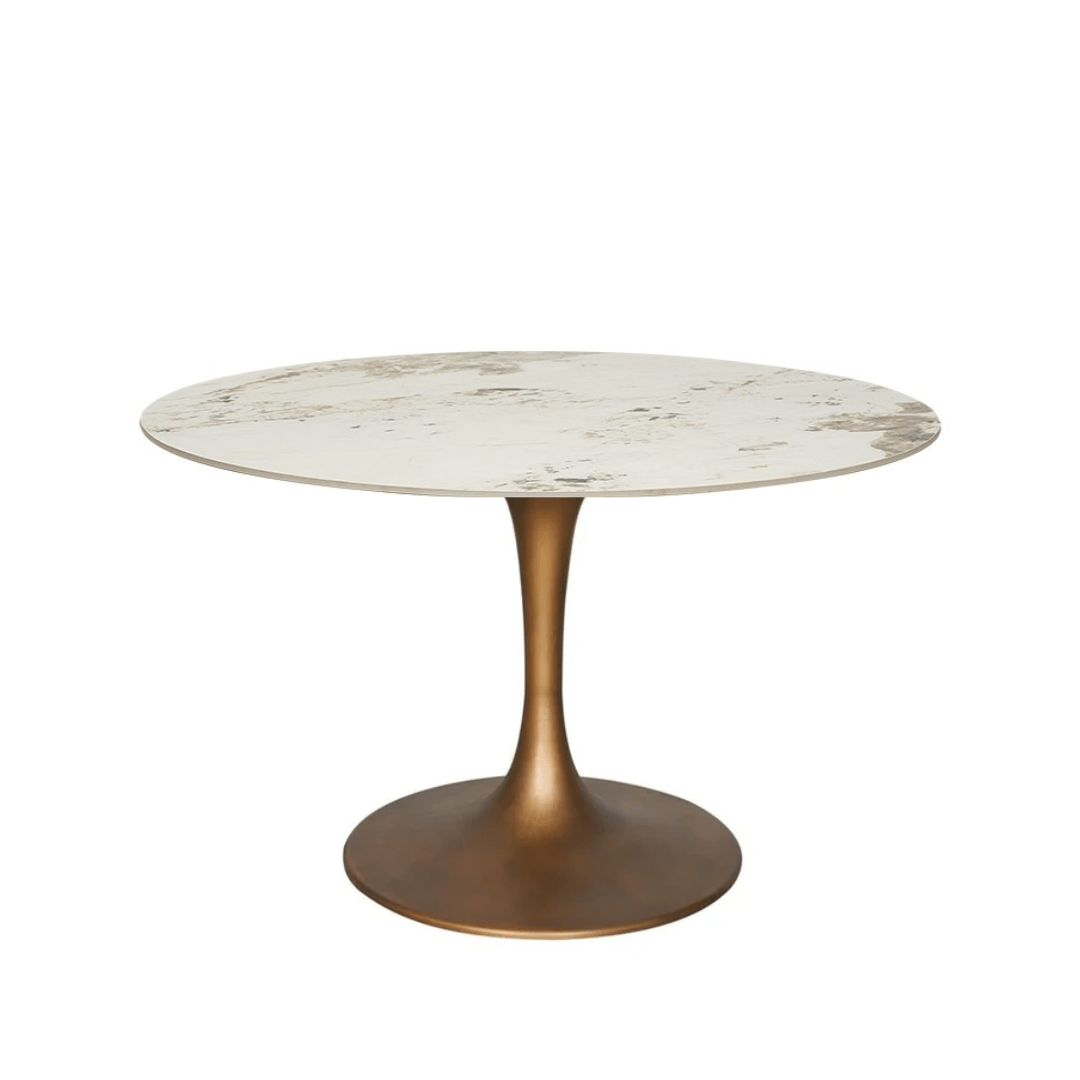 Mesa de comedor Tuli cobre piedra sinterizada - Vintahome