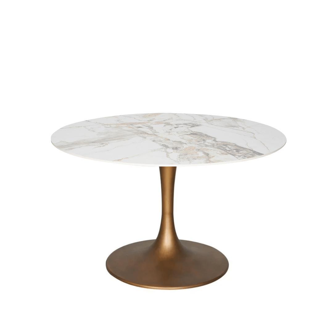 Mesa de comedor Tuli cobre piedra sinterizada - Vintahome