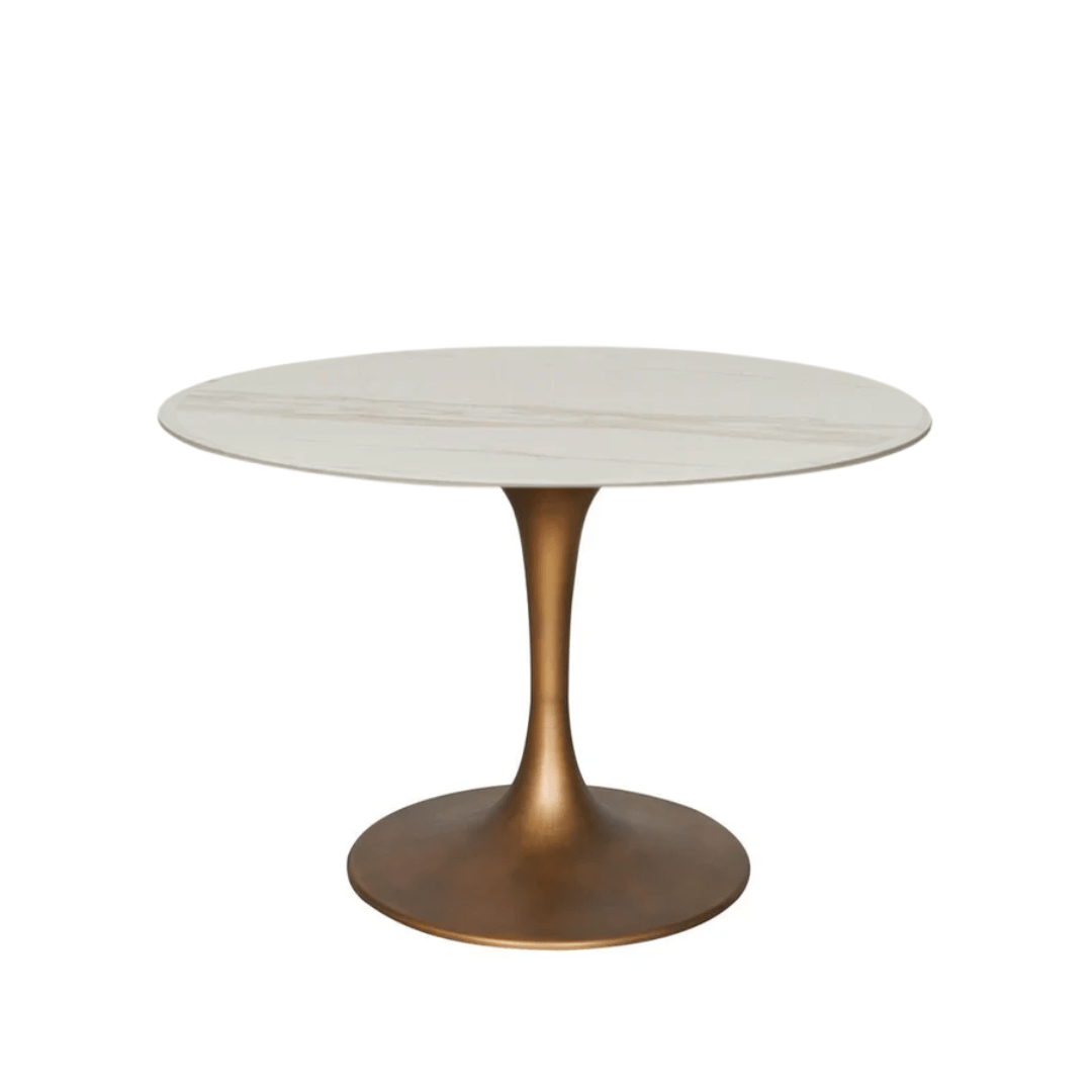 Mesa de comedor Tuli cobre piedra sinterizada - Vintahome