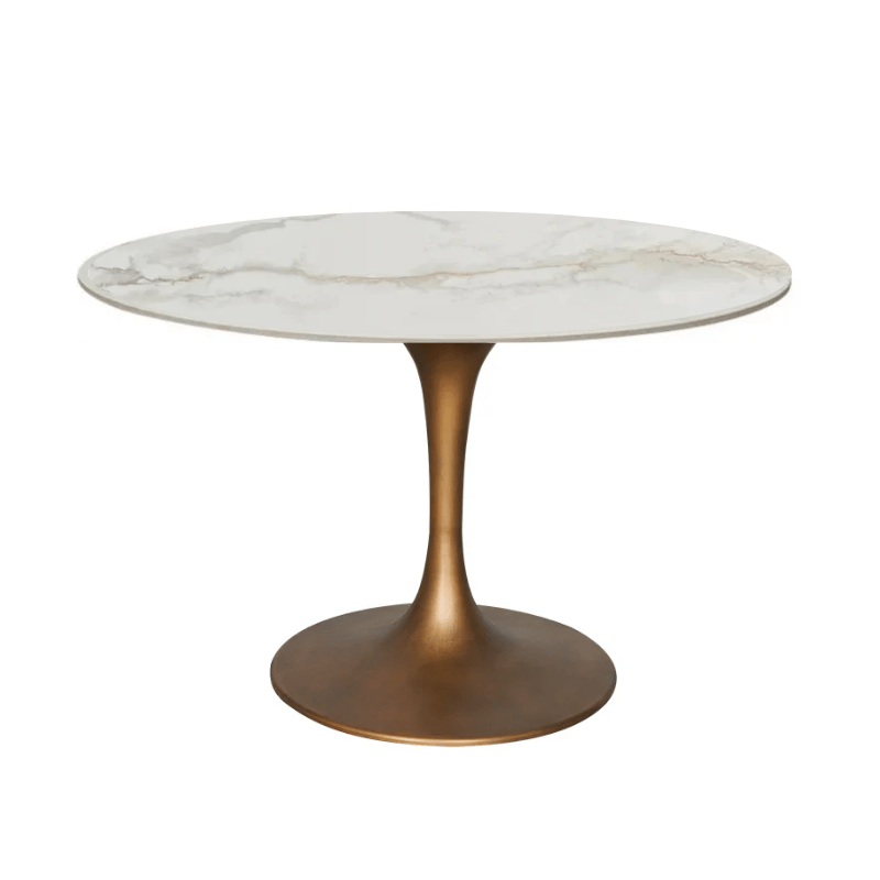 Mesa de comedor Tuli cobre piedra sinterizada - Vintahome