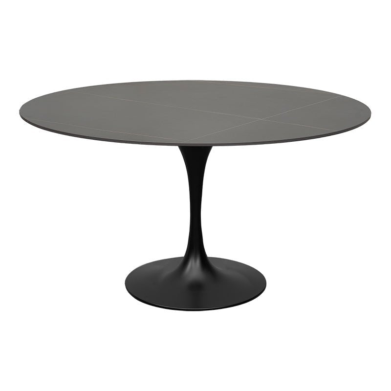 Mesa de comedor Tuli Negra piedra sinterizada d80 - 90 - 100 - 120 - 130 - Vintahome