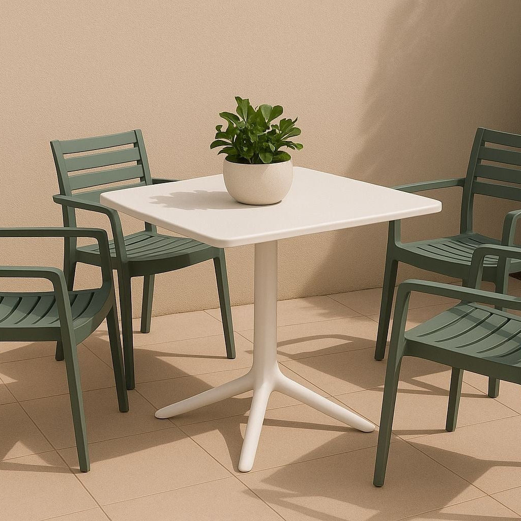 Julz witte polypropyleen tuintafel - Vintahome