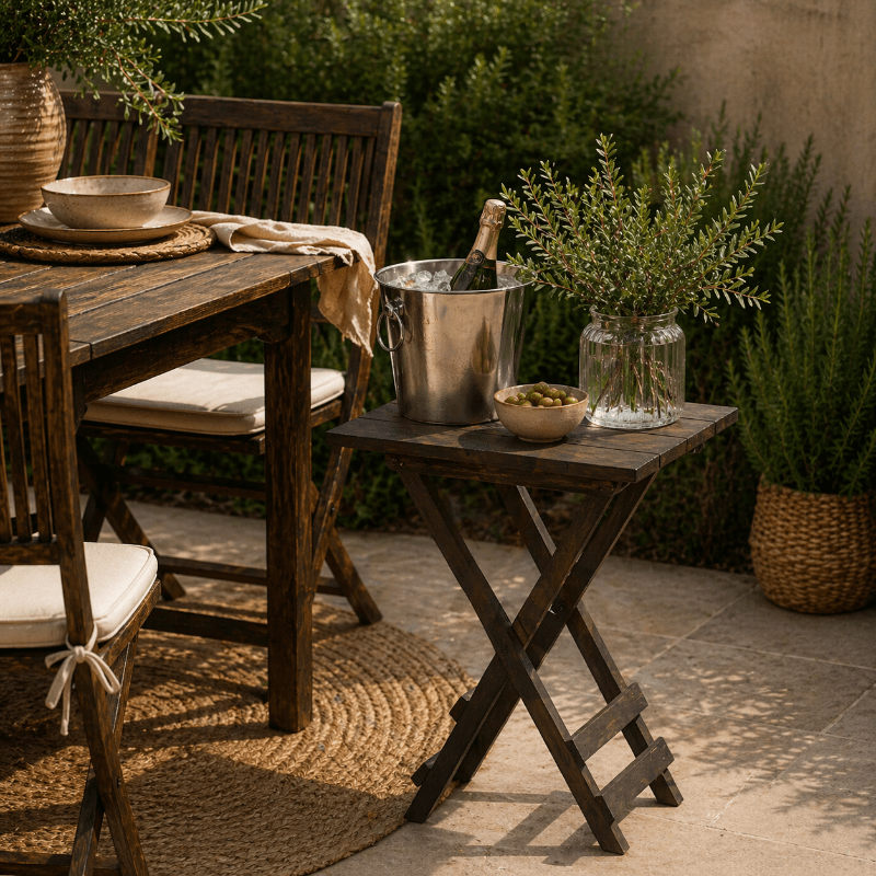 Mesa plegable madera 46x46cms Malta