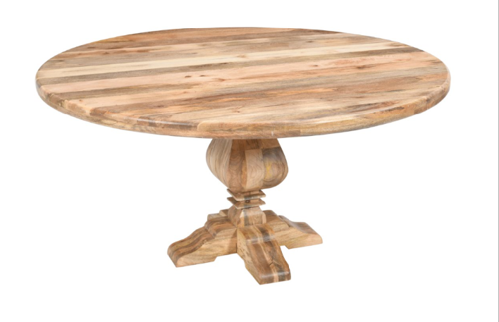 Mesa de comedor redonda madera de mango Leila 150 cm