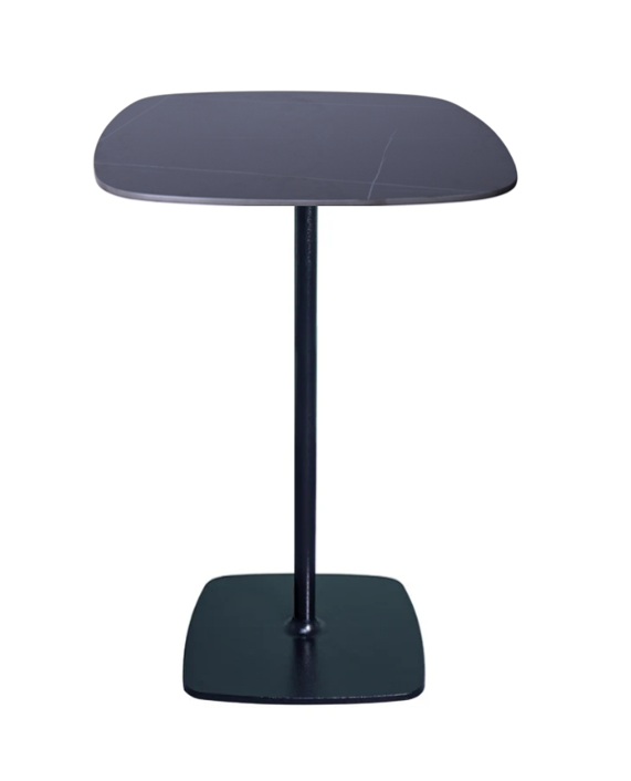 Table mange-debout pierre frittée 60 cm Arpa noir