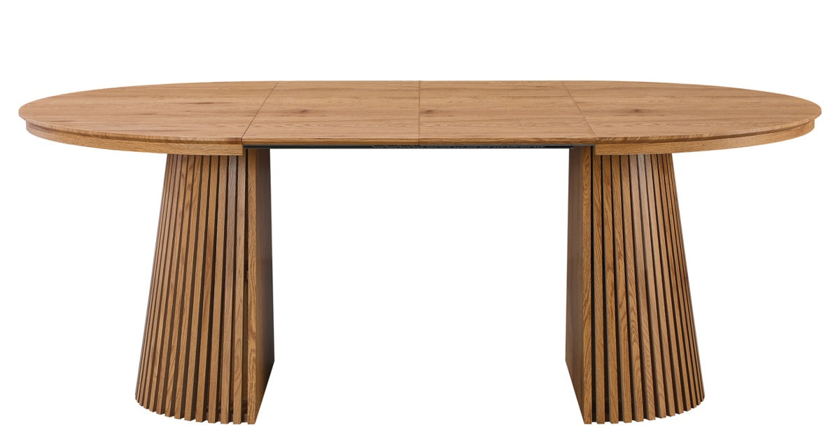 Uitbreidbare ronde eettafel 120-160-200cm Elegage Oak