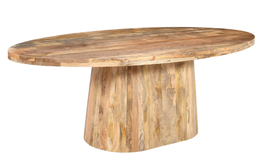 Mesa de comedor ovalada de madera de mango 220x110 Milano