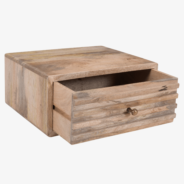 Arlet Nachttisch aus natürlichem Mangoholz 45 cm - Vintahome