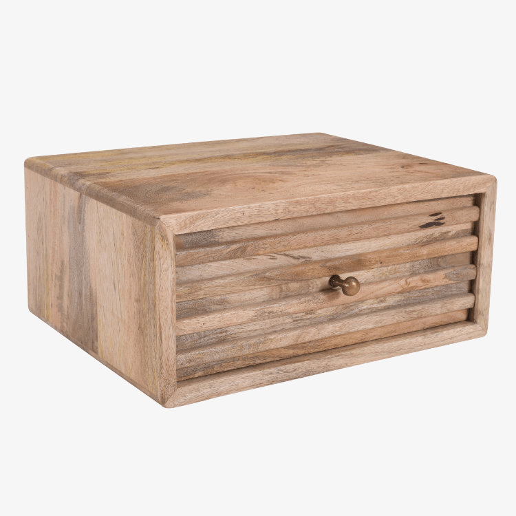 Arlet Nachttisch aus natürlichem Mangoholz 45 cm - Vintahome