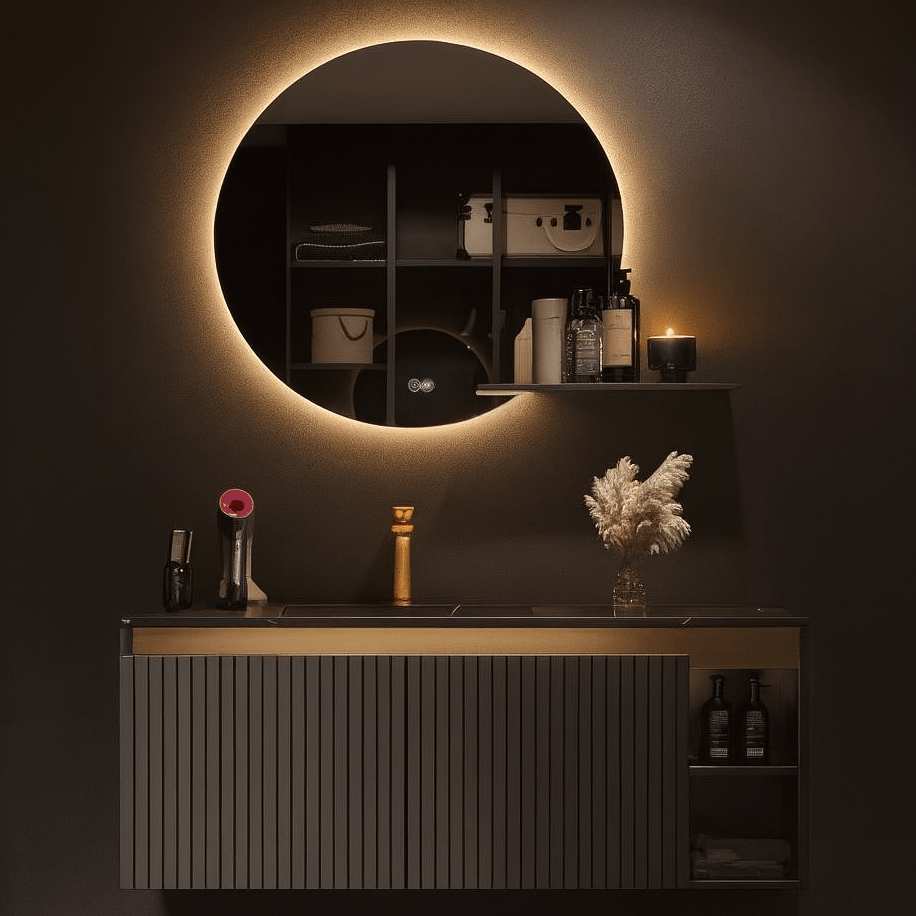 Mueble de baño 4 piezas 100 - 80 Olimpo lacado grafito - Vintahome