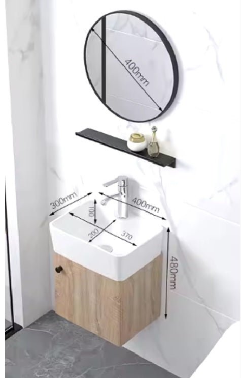 Mueble de baño con lavabo y espejo 40 X 30 Capi