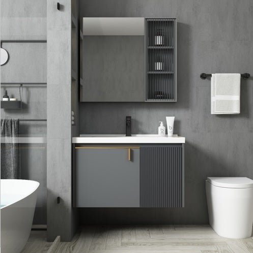 Mueble de baño con lavabo y mueble espejo 60 cm Calpe - Vintahome