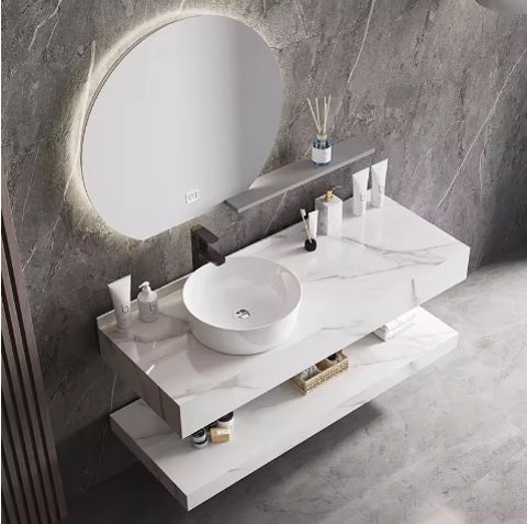 Mueble de baño 80 con lavabo y espejo Tilo