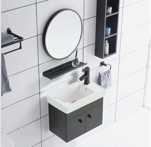 Mueble de baño con lavabo y espejo 50x29 Columa