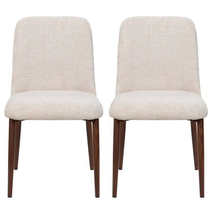 Pack 2 Silla de comedor nórdica Toulouse beige - Vintahome