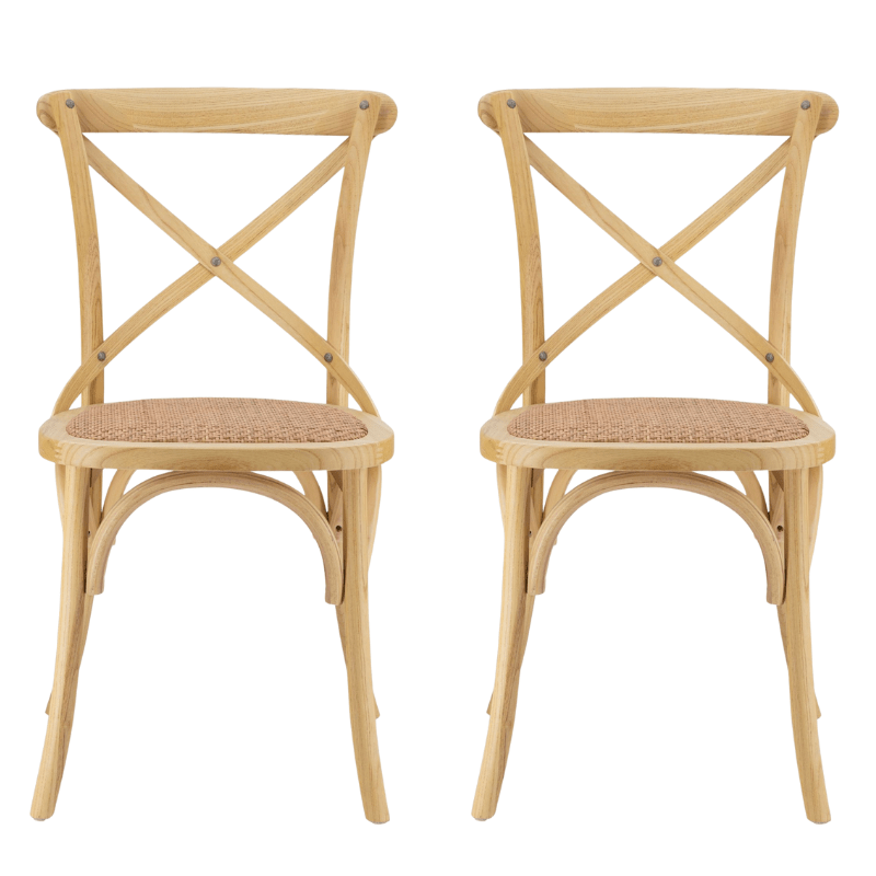 Pack 2 Silla de comedor Thomas natural new - Vintahome